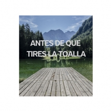 antes de que tires la toalla